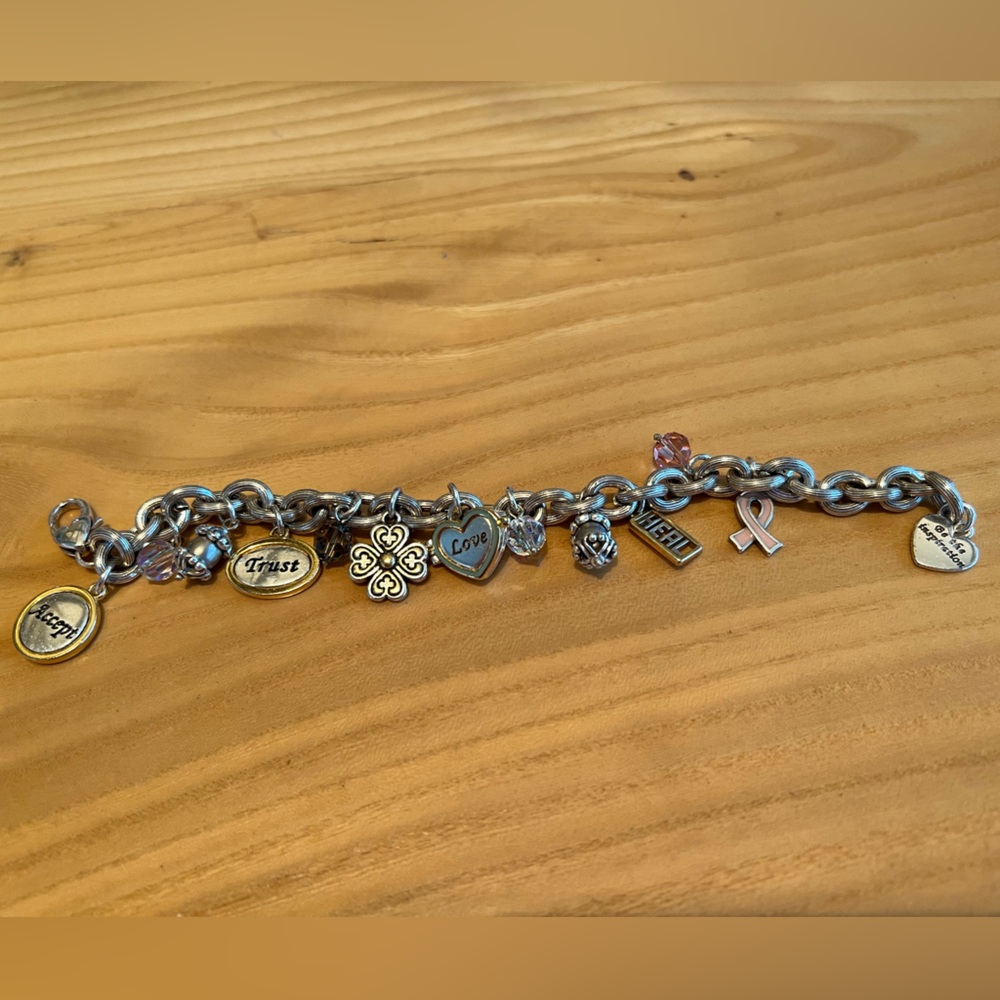Brighton Breast Cancer Awareness charm bracelet